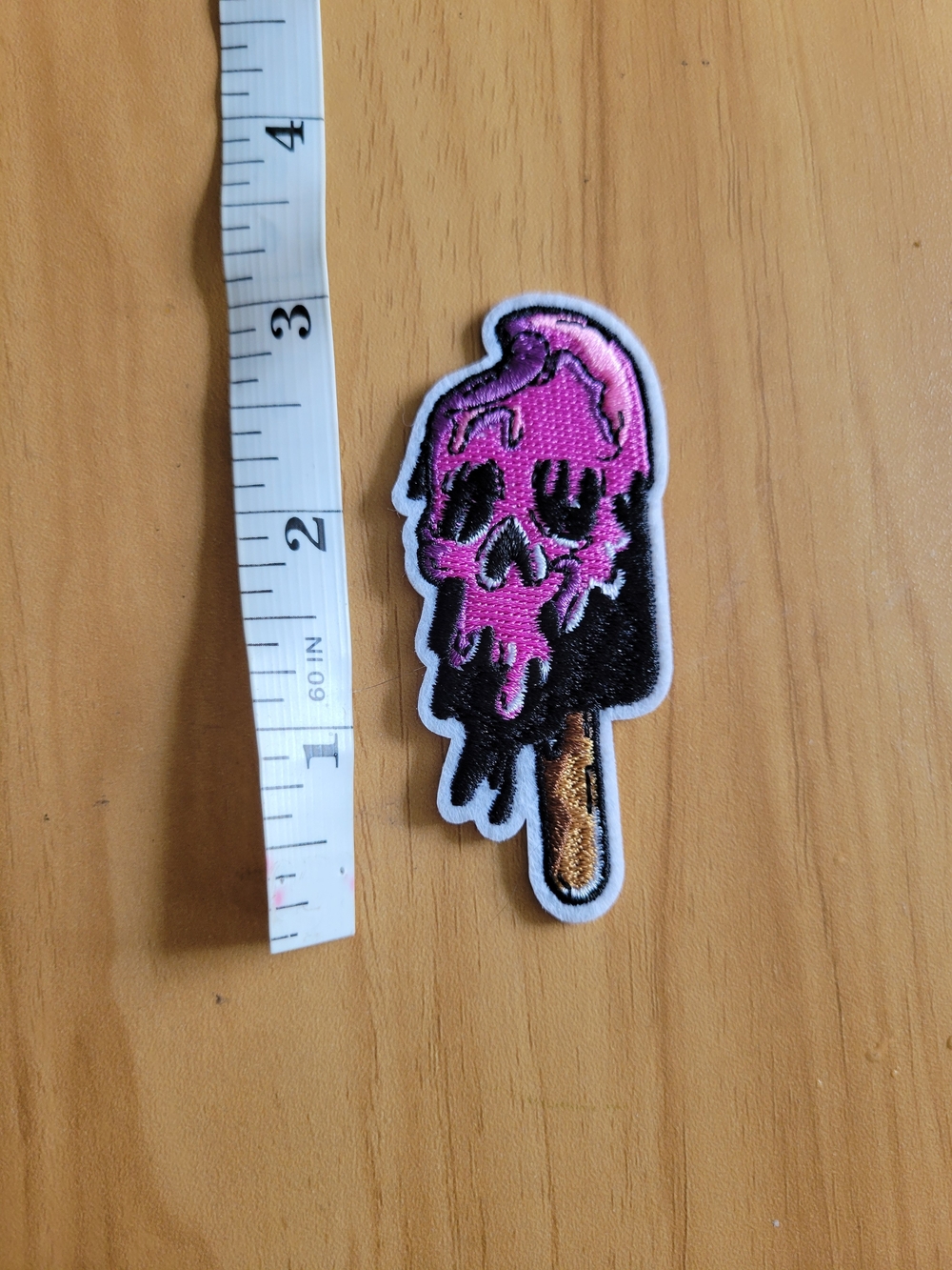 🧋NEW🧋Pink Skull Popsicle Iron-On Patch